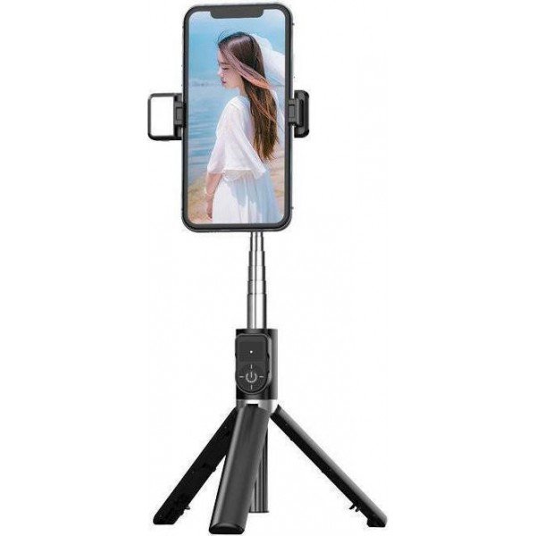 Proda PD-P70S-1 Selfie Stick Τρίποδο Κινητού με Bluetooth Μαύρο